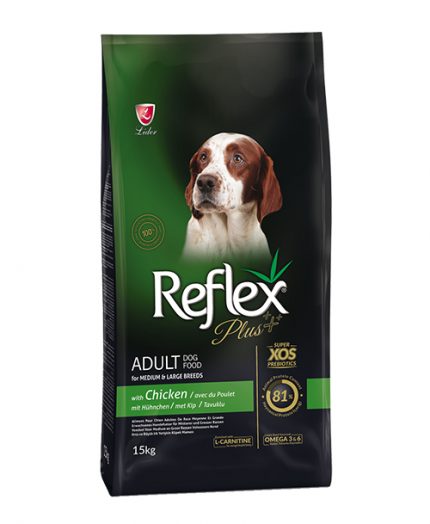 Reflex Plus Tavuklu Orta ve Büyük Irk Yetişkin Köpek Maması 15 Kg